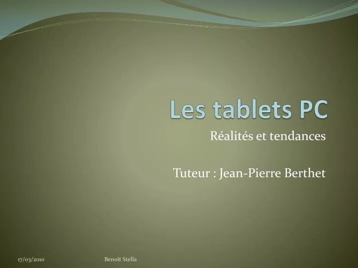 les tablets pc