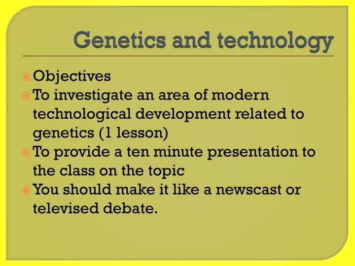 genetics and technology