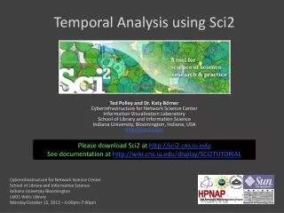 Temporal Analysis using Sci2