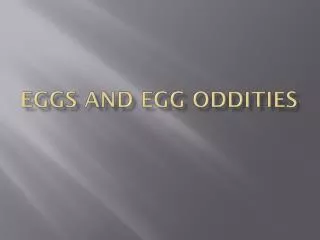 Eggs and Egg Oddities