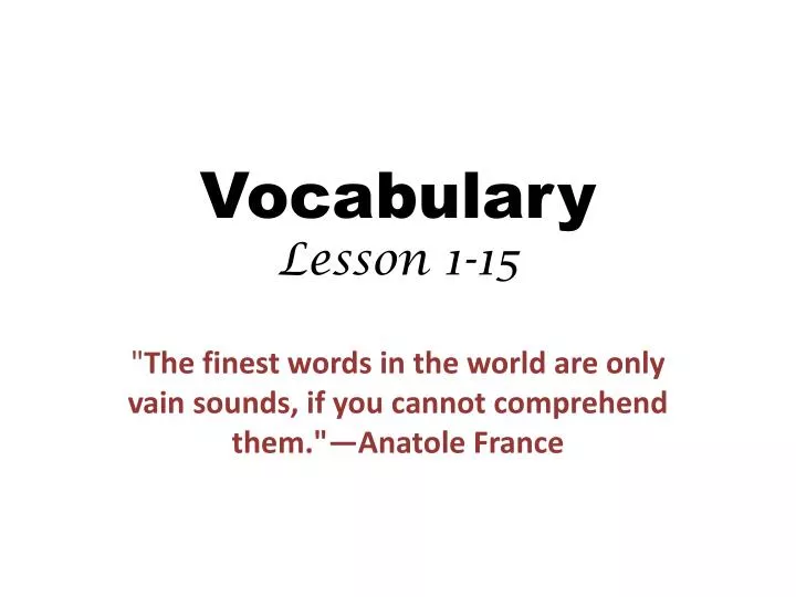 vocabulary lesson 1 15