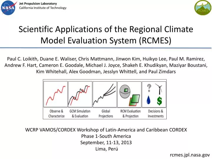 scientific applications of the regional climate model evaluation system rcmes