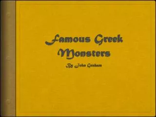 Famous Greek Monsters