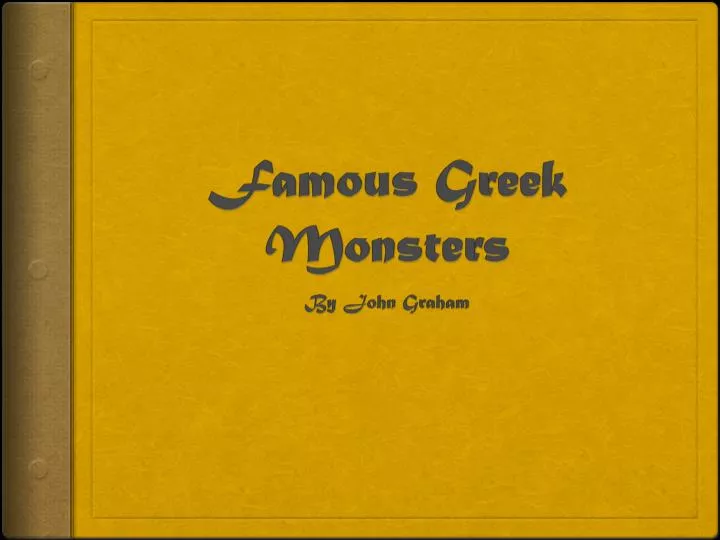 famous greek monsters