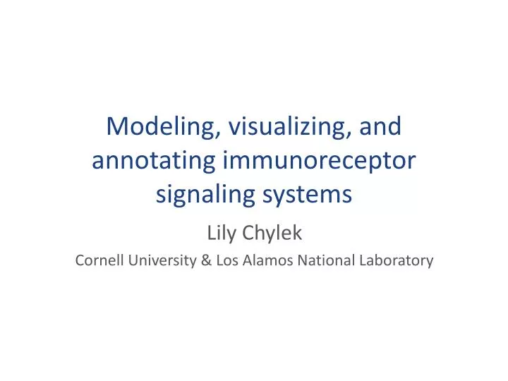 modeling visualizing and annotating immunoreceptor signaling systems
