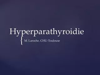 Hyperparathyroidie