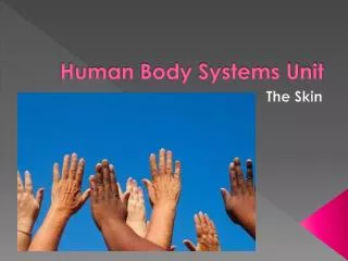 Human Body Systems Unit