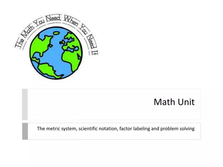 math unit