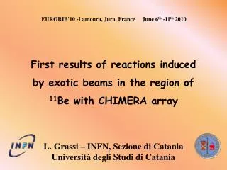 First results of reactions induced by exotic beams in the region of 11 Be with CHIMERA array