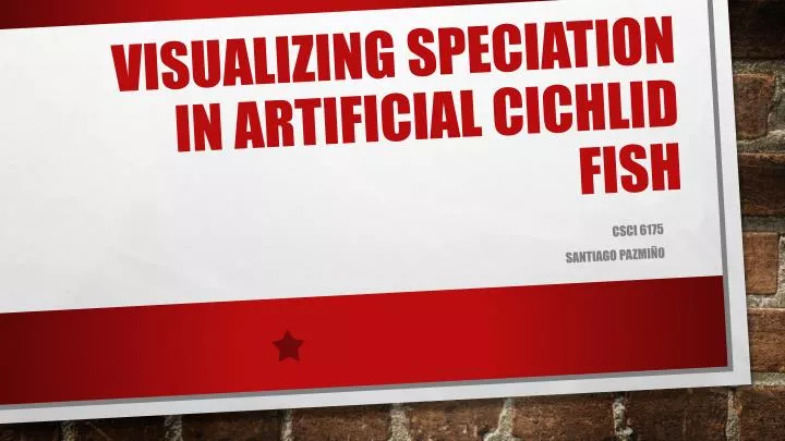 visualizing speciation in artificial cichlid fish