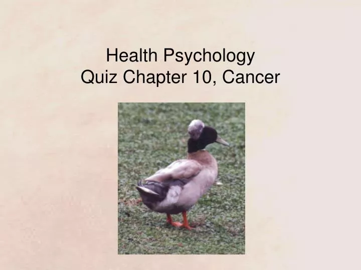 health psychology quiz chapter 10 cancer