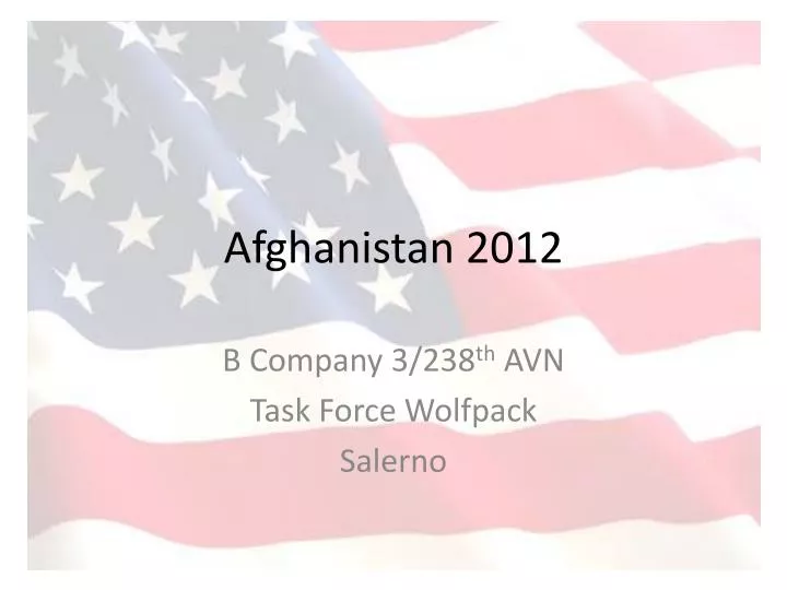 afghanistan 2012