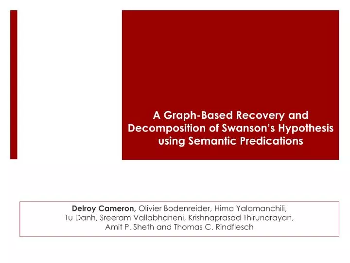 a graph based recovery and decomposition of swanson s hypothesis using semantic predications