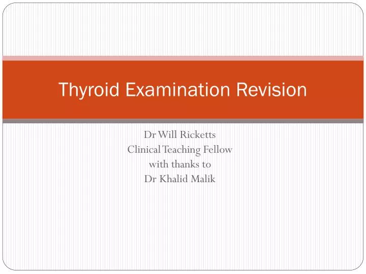 thyroid examination revision