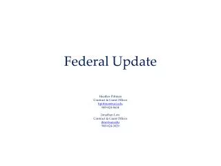 Federal Update