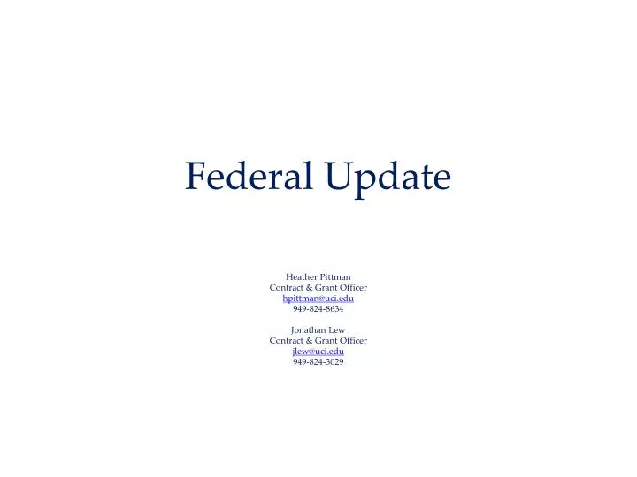 federal update