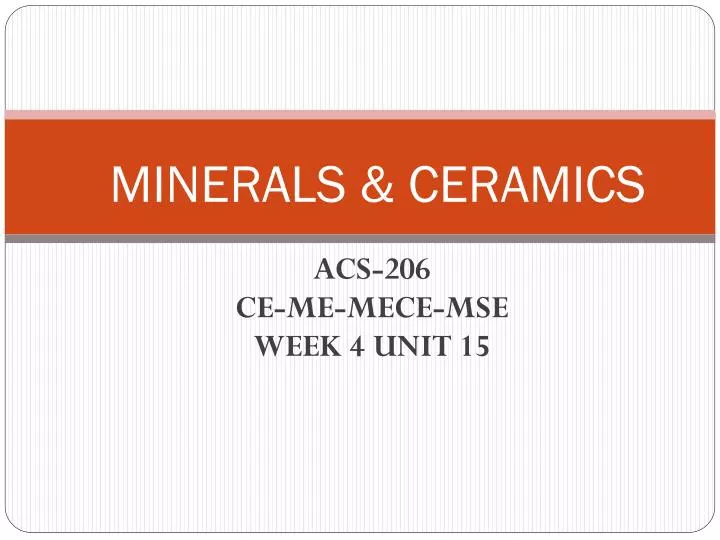 minerals ceramics
