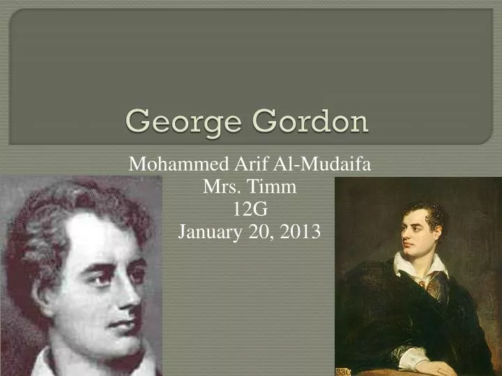 george gordon