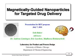 Magnetically-Guided Nanoparticles for Targeted Drug Delivery