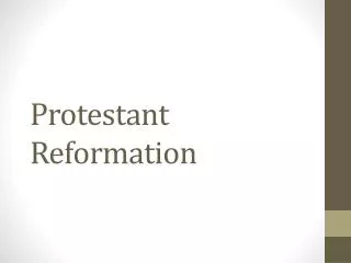 protestant reformation