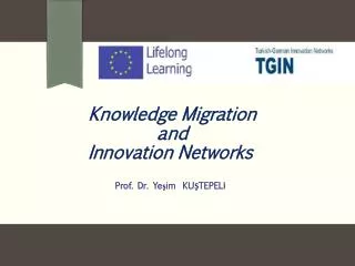 Knowledge Migration and Innovation Networks Prof . Dr. Ye?im KU?TEPEL?