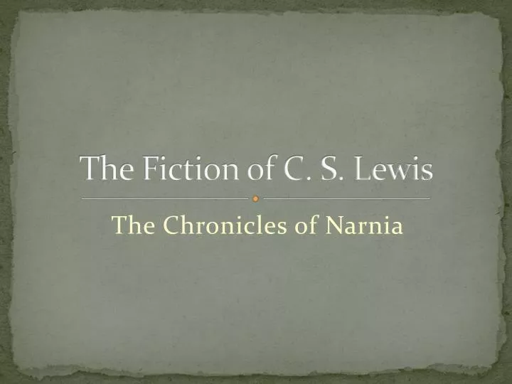 the fiction of c s lewis