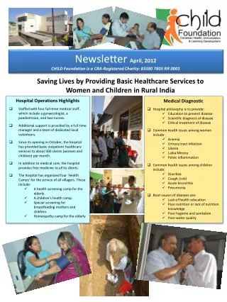 Saving Lives by Providing Basic Healthcare Services to Women and Children in Rural India