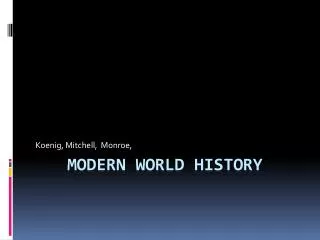 Modern World History