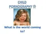 Child Pornography  - slide 1
