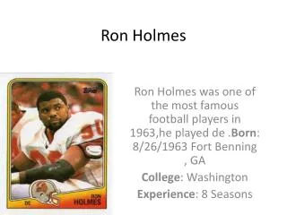 Ron Holmes