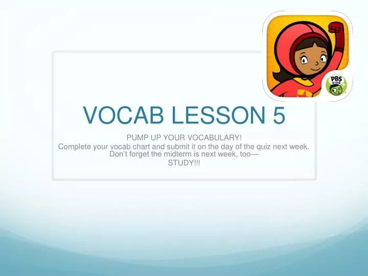 vocab lesson 5