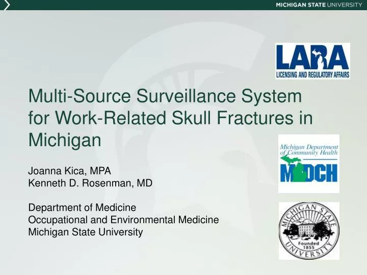 multi source surveillance system for work related skull fractures in michigan