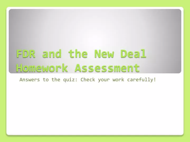 fdr and the new deal homework assessment