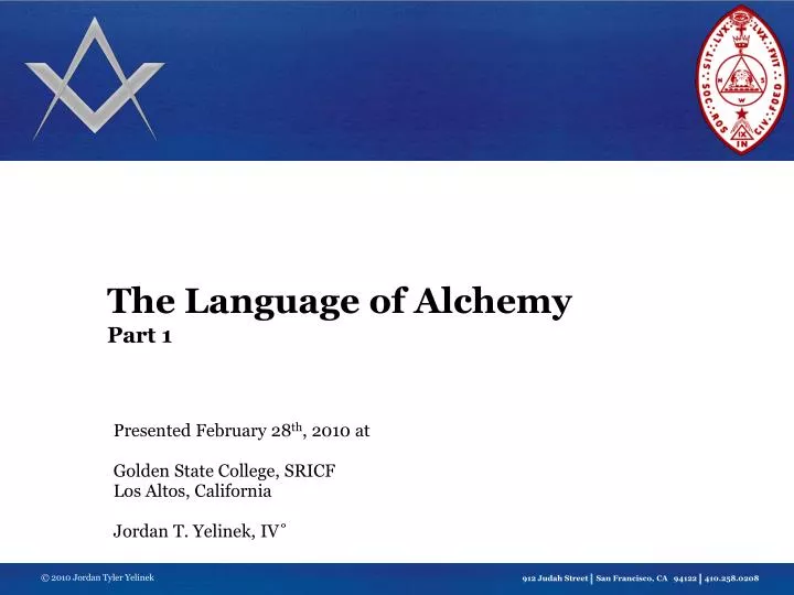 the language of alchemy part 1