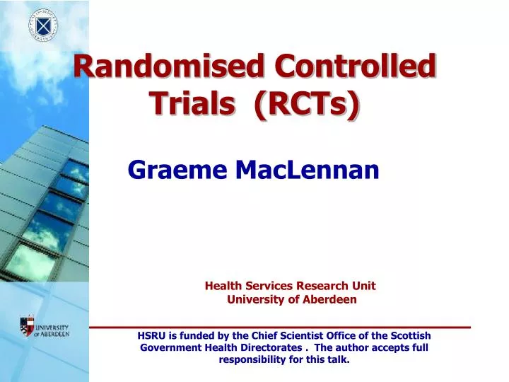 randomised controlled trials rcts