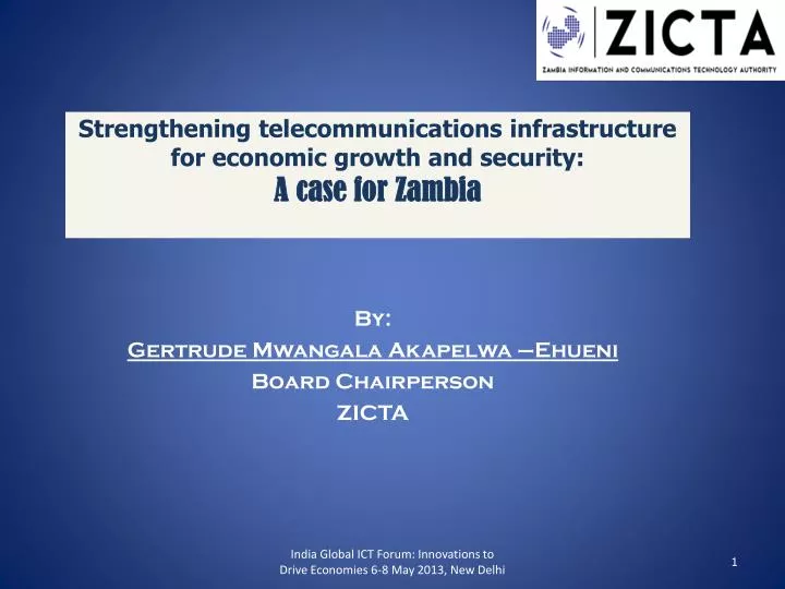 strengthening telecommunications infrastructure for economic growth and security a case for zambia