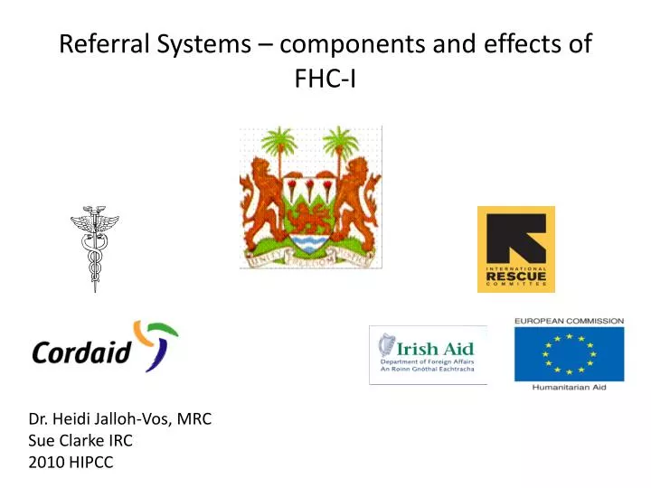 referral systems components and effects of fhc i