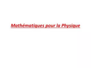 math matiques pour la physique