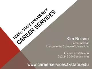 Texas State University Career Services