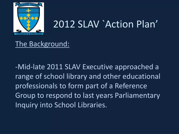 2012 slav action plan