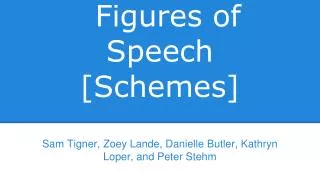 Figures of Speech [Schemes]