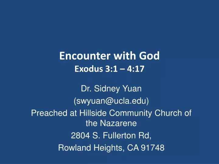 encounter with god exodus 3 1 4 17