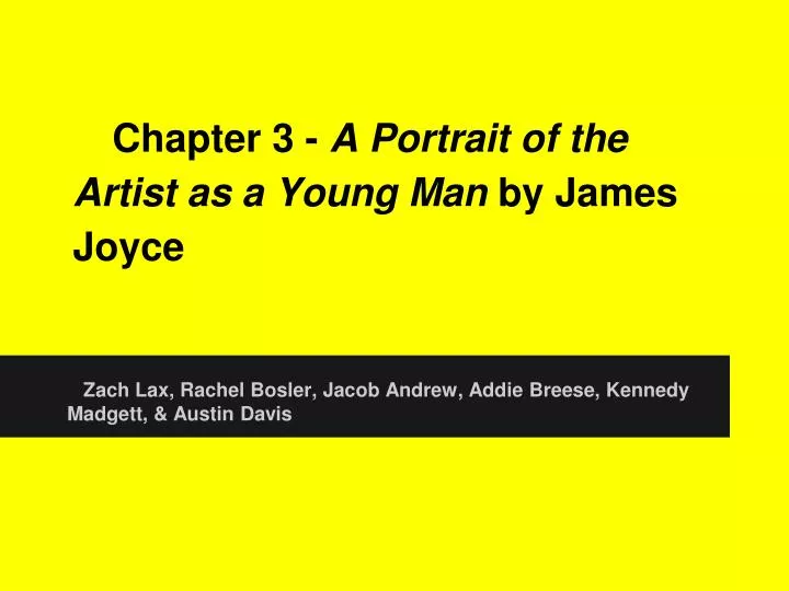 chapter 3 a portrait of the artist as a young man by james joyce