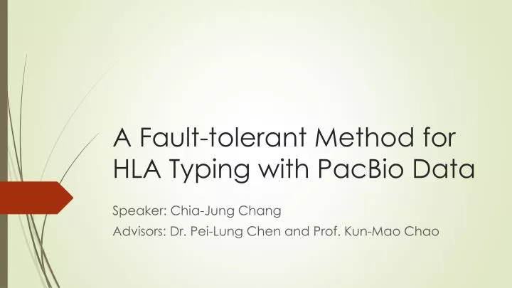 a fault tolerant method for hla typing with pacbio data