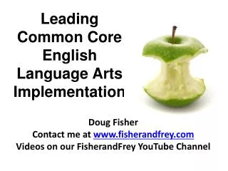 Leading Common Core English Language Arts Implementation