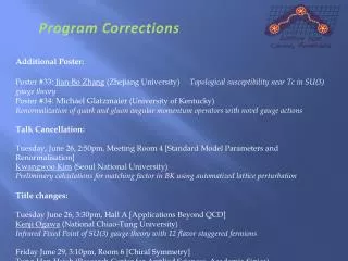 Program Corrections