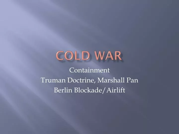 cold war