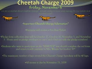 Cheetah Charge 2009