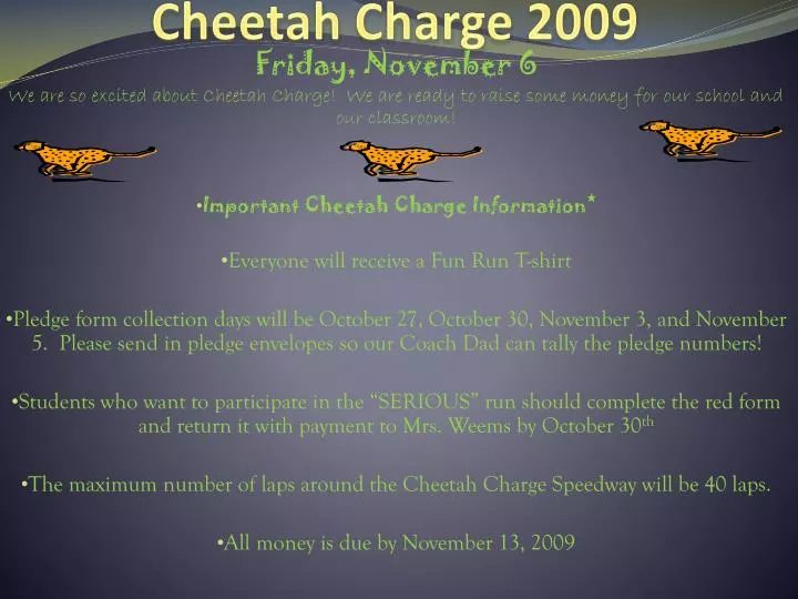 cheetah charge 2009