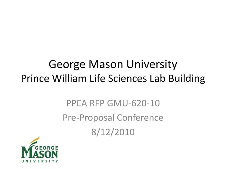 george mason university prince william life sciences lab building